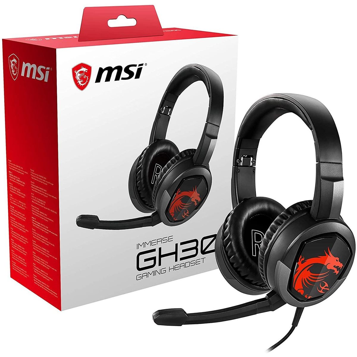 MSI - MSI Immerse Auriculares juegos Gamer 7.1 Sonido Stereo - GH30
