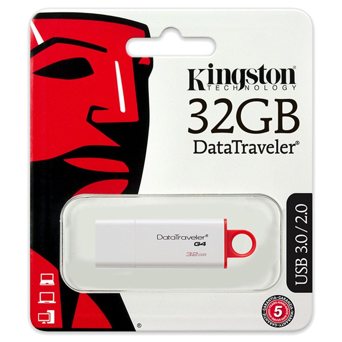 KINGSTON - Kingston DataTraveler G4 32 GB Unidad Flash USB 3.0 - DTIG4/32GB