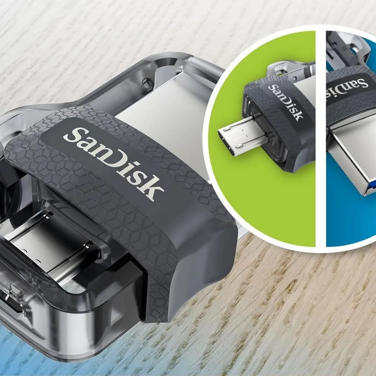 SANDISK - Memoria USB SanDisk Ultra 64GB Dual M30 Android OTG - SDDD3-064G-G46