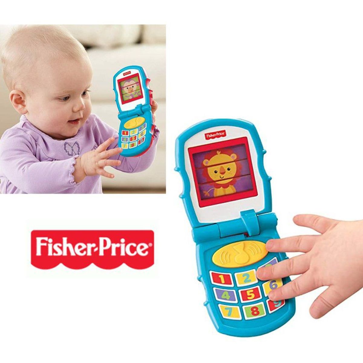 FISHER PRICE - Fisher price - teléfono sonidos divertidos para bebé