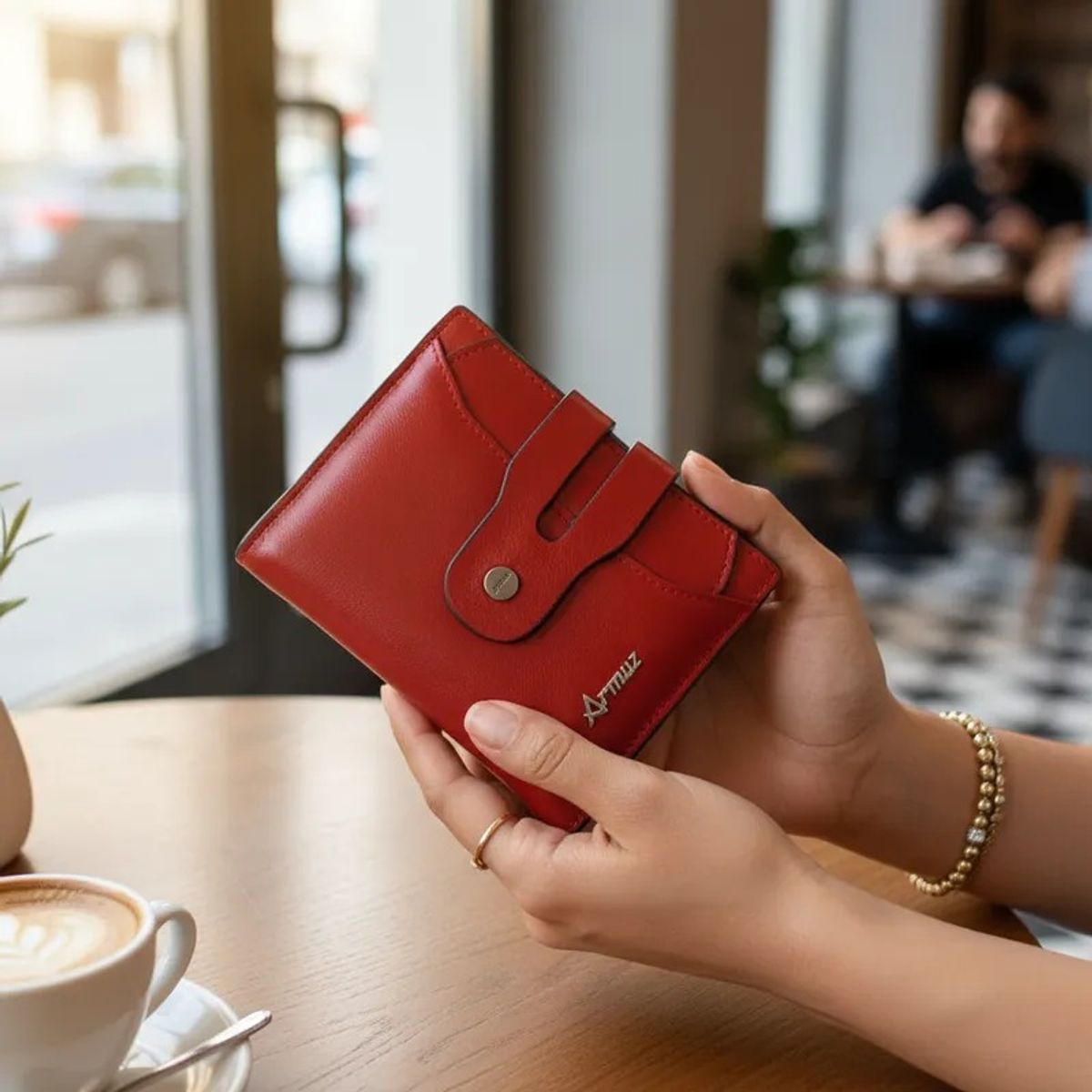 ARMUZ - Billetera de Cuero Vacuno con RFID Mujer BP932