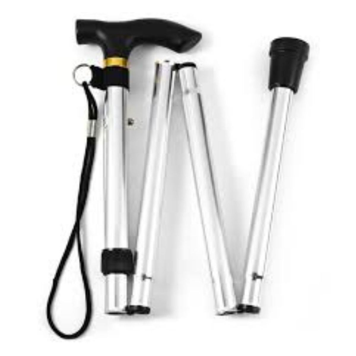 GENERICO - Bastón Plegable Ortopédico Aluminio Plateado