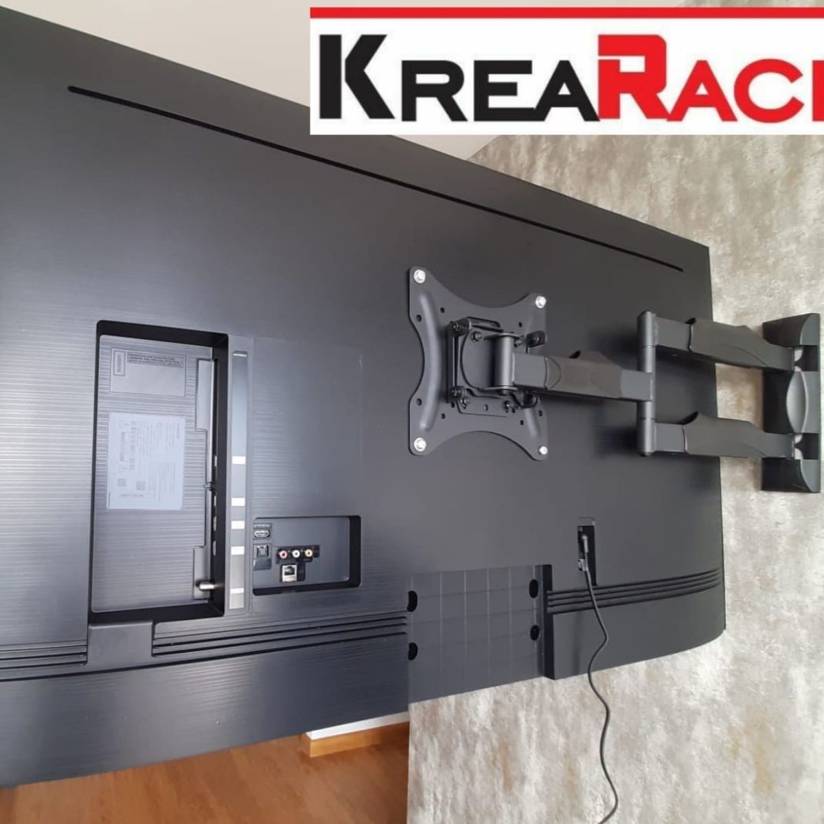 GENERICO - RACK TV MOVIL ESTETICO TAPACABLE GIRO TOTAL TV 32 A 65" /JL70 NEGRO