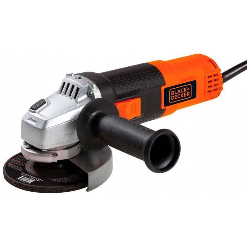 B & D - Esmeril Angular 4-1/2" 820W + Guantes + Lente + Disco con Maletin