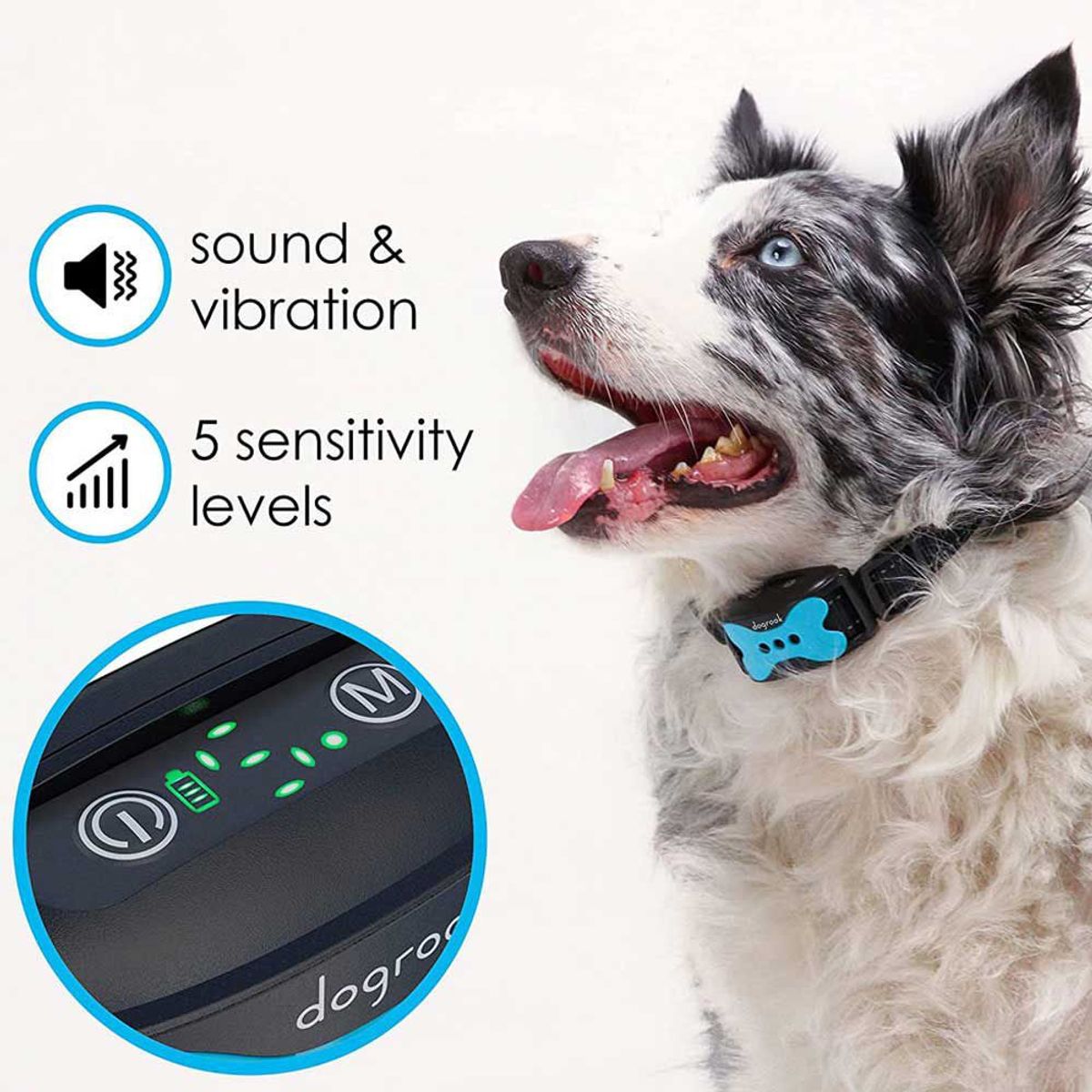 DOGROOK - Collar Antiladrido Recargable para Perros