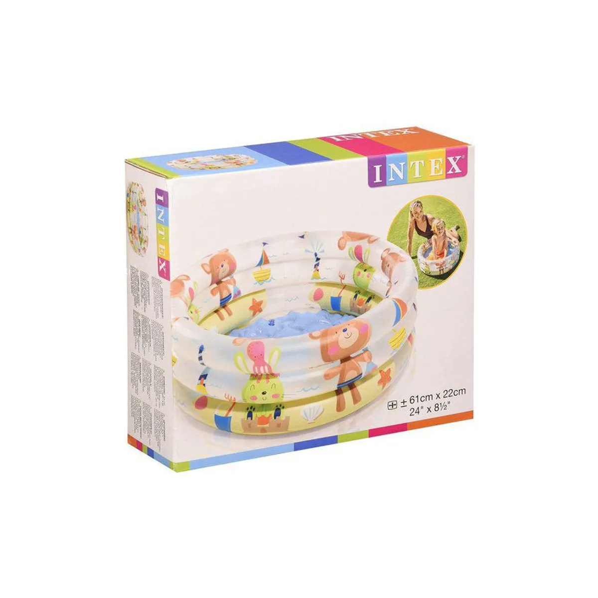 INTEX - Intex - piscina para bebé 3 anillos ositos 61 x 22