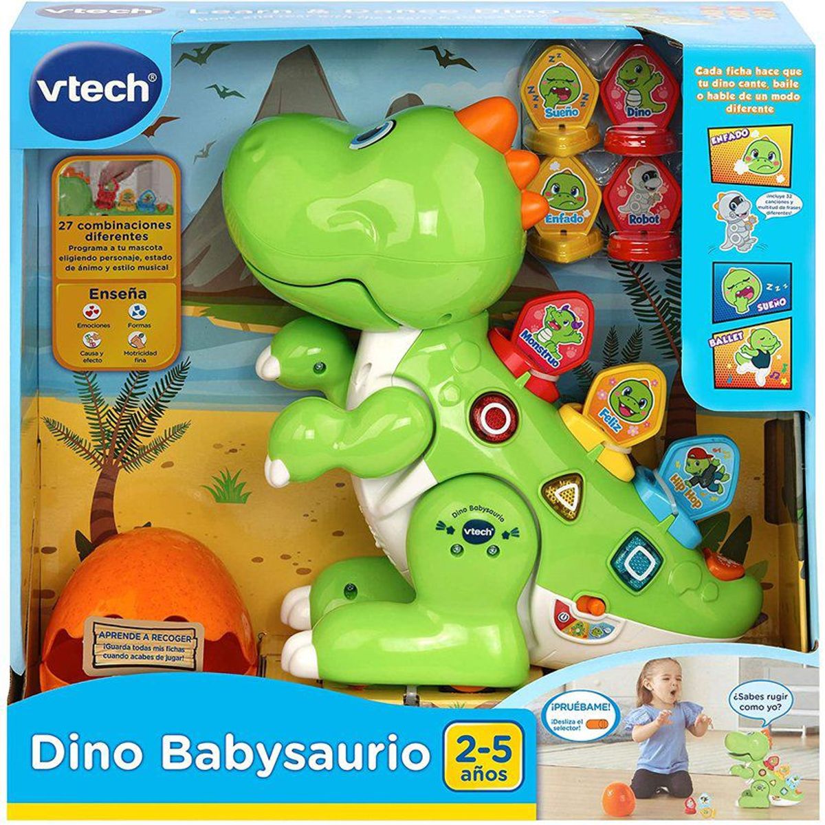 VTECH - Vtech - dino babysaurio travieso simpática mascota interactiva