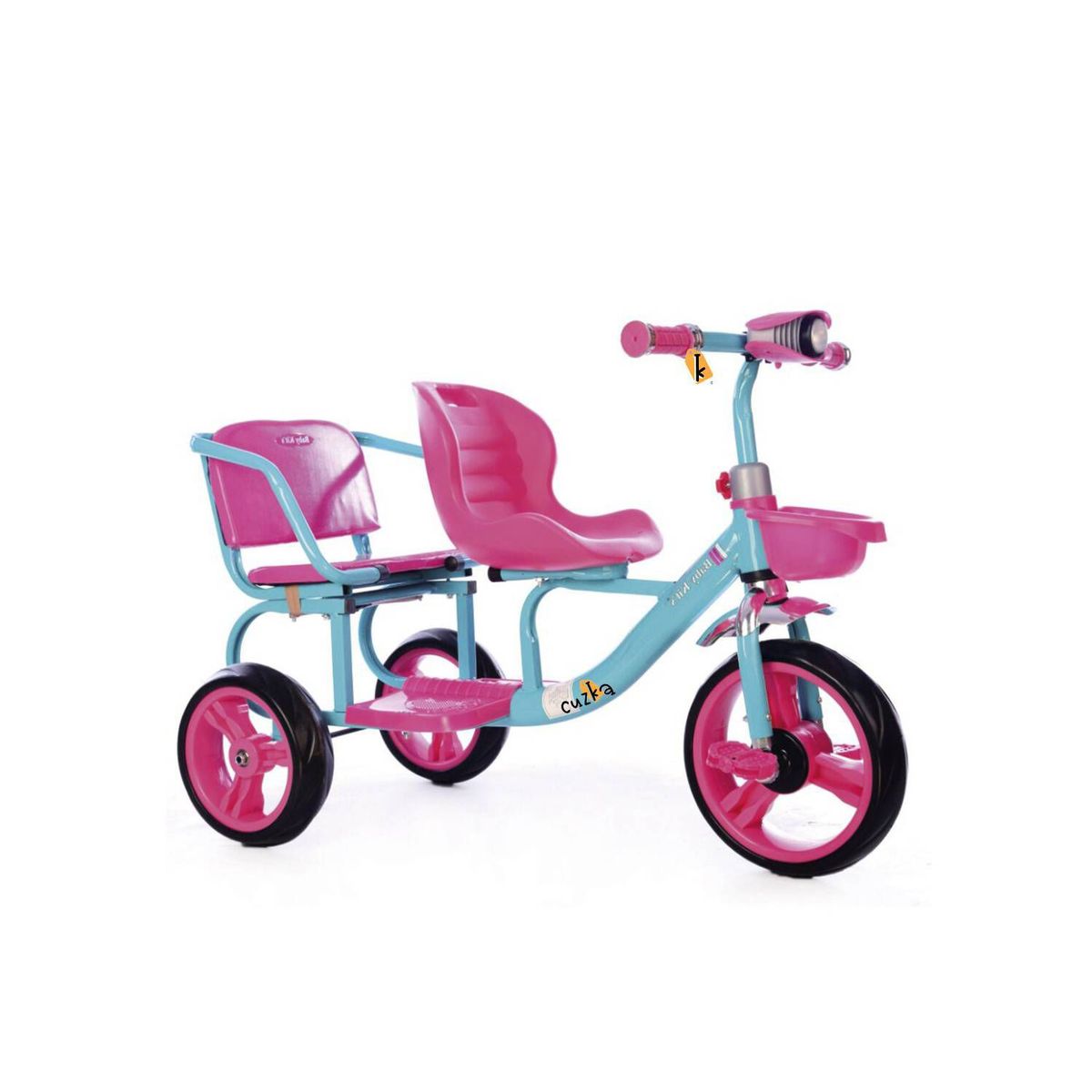 BABY KITS - Triciclo Doble Asiento NEO Turquoise