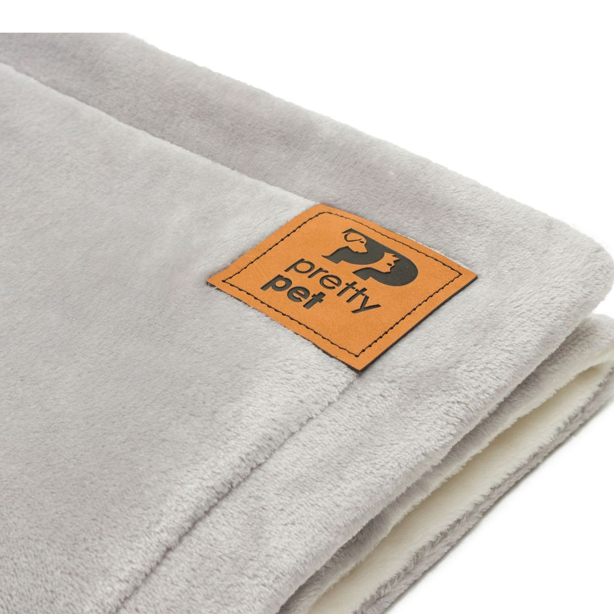 PRETTYPETS - MANTA FELPA HIPOALERGÉNICA GRIS  TALLA M  PARA MASCOTAS