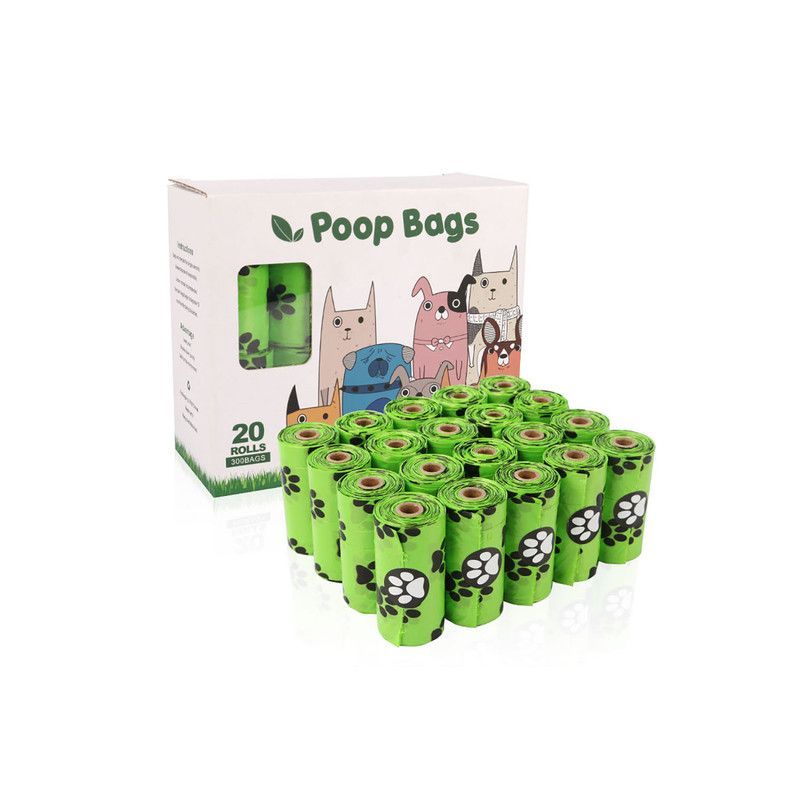 QUE PATAS PET SHOP - Caja 20 Rollos Biodegradables Para Mascotas Bolsas Popó