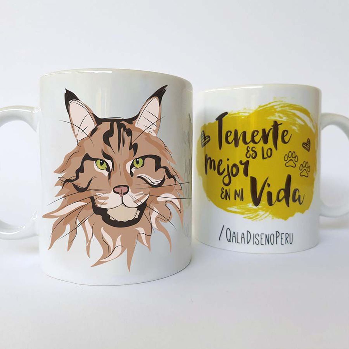 QALA DISEÑO - Taza 11 oz. Qala Diseño - Gato Melena