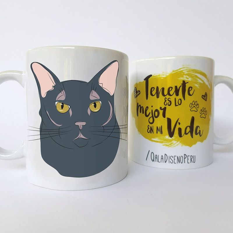 QALA DISEÑO - Taza 11 oz. Qala Diseño - Gato Negro