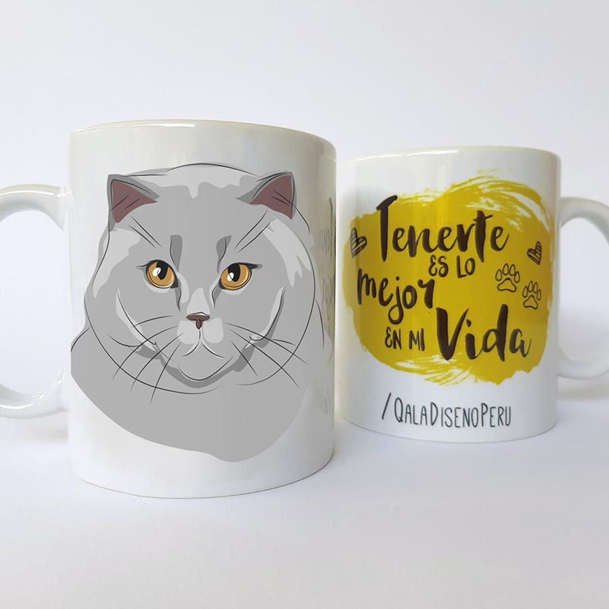 QALA DISEÑO - Taza 11 oz. Qala Diseño - Gato Gris