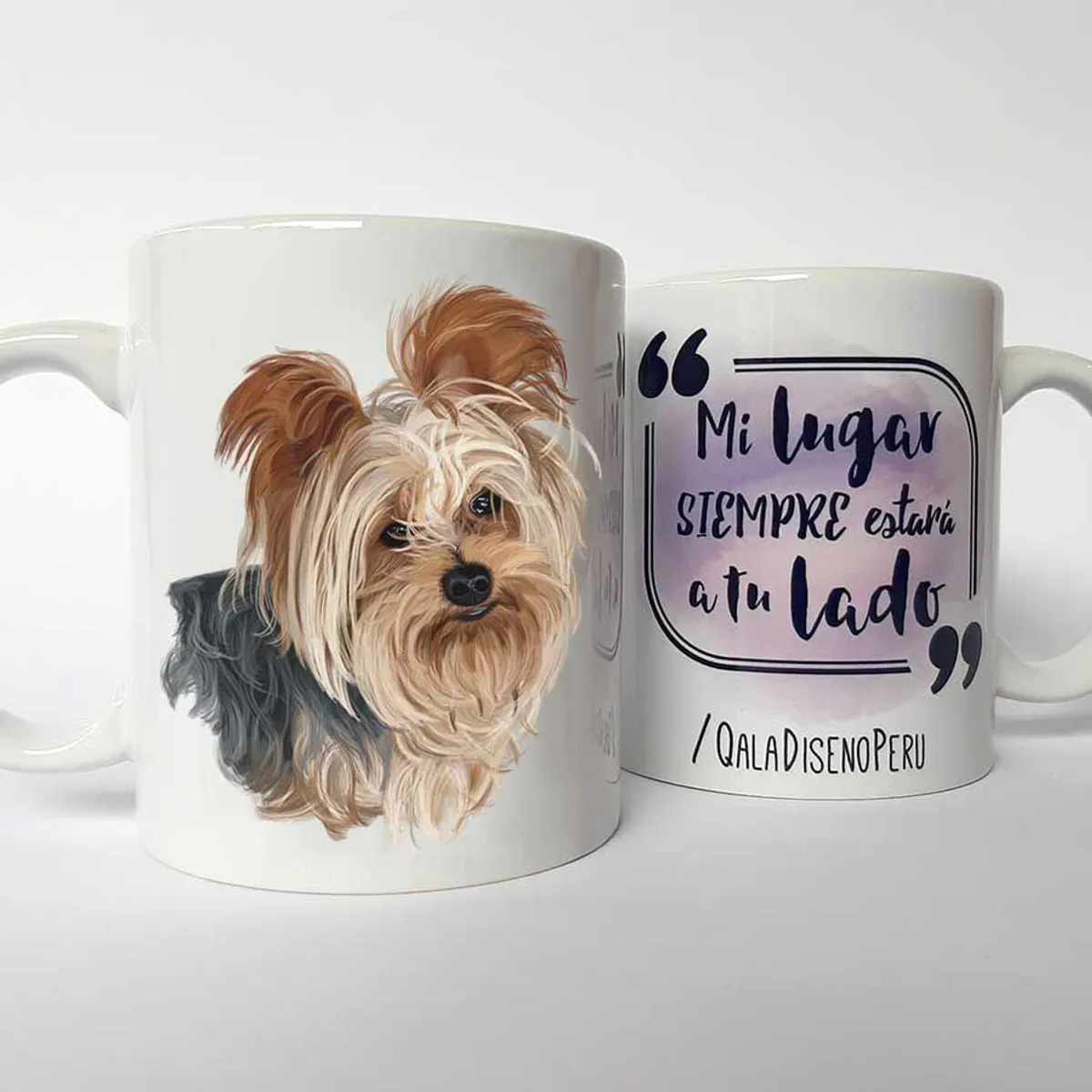 QALA DISEÑO - Taza 11 oz. Qala Diseño - Perro Yorkshire Terrier -Yorkie