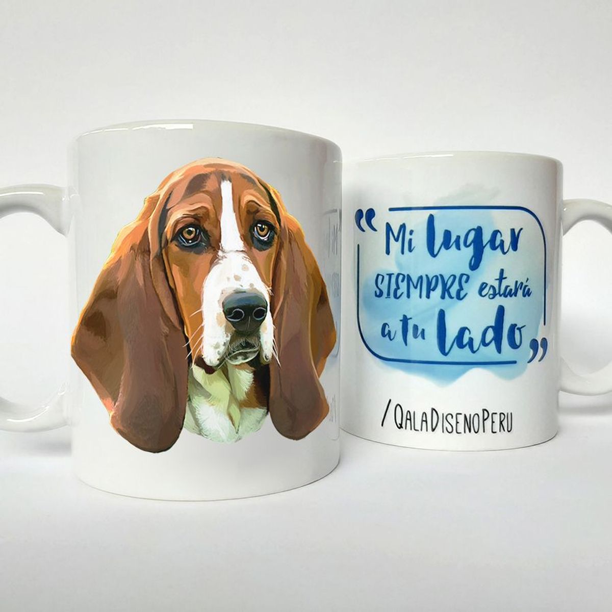 QALA DISEÑO - Taza 11 oz. Qala Diseño - Perro Basset Hound