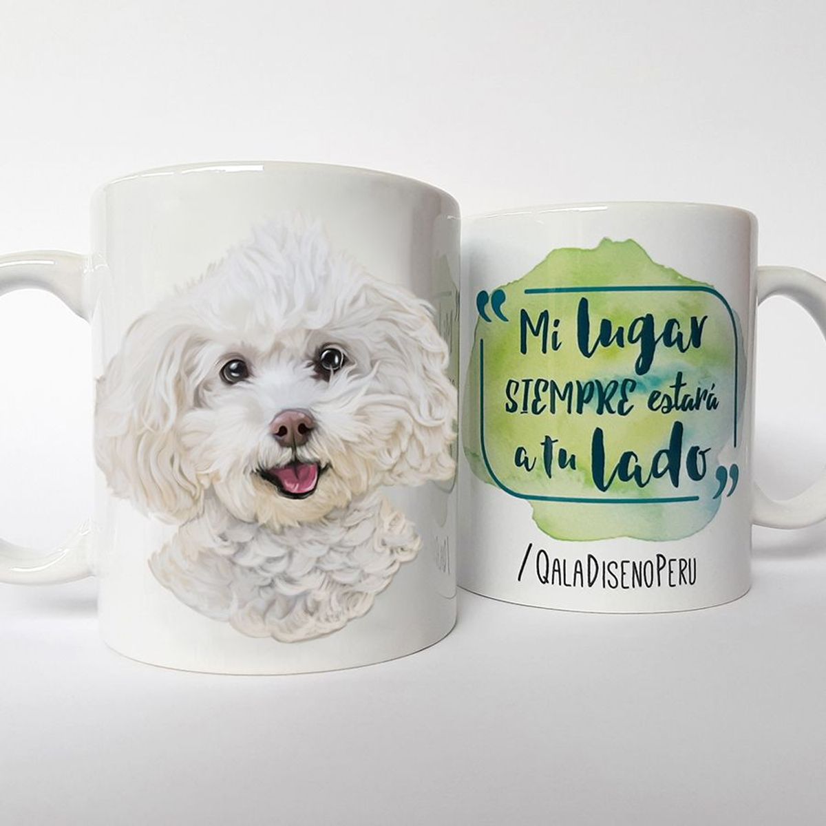 QALA DISEÑO - Taza 11 oz. Qala Diseño - Perro Bichón Frisé