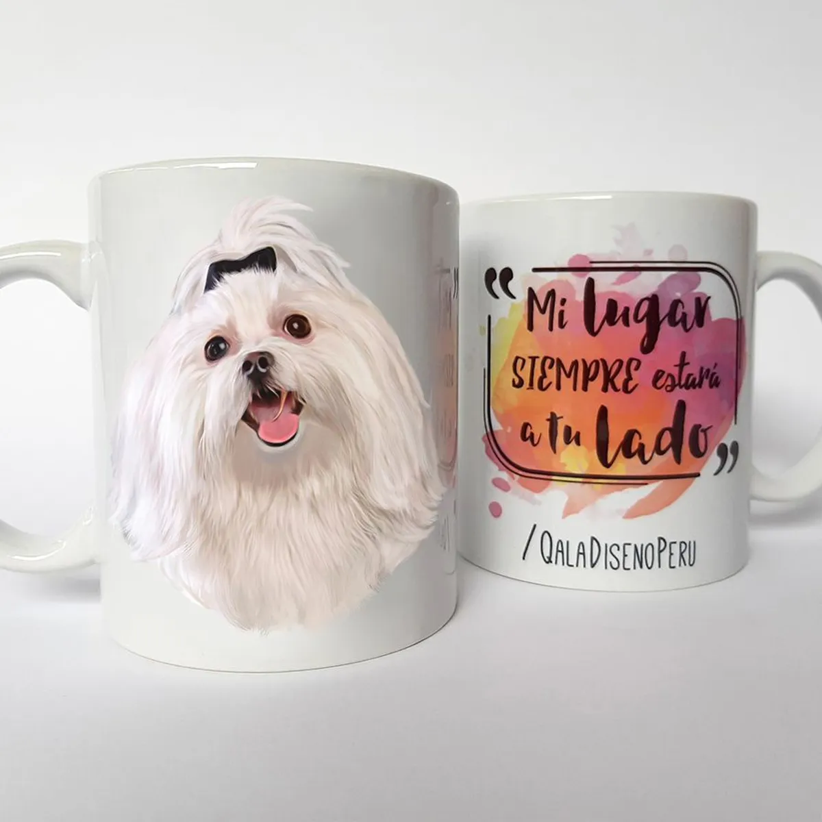 QALA DISEÑO - Taza 11 oz. Qala Diseño - Perro Bichón Maltés