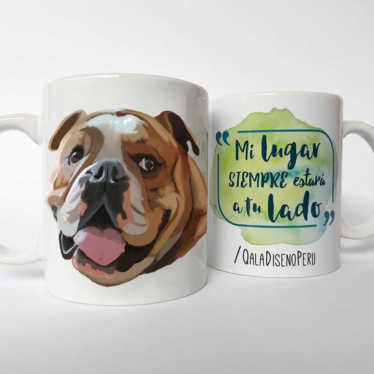 QALA DISEÑO - Taza 11 oz. Qala Diseño - Perro Bulldog Inglés