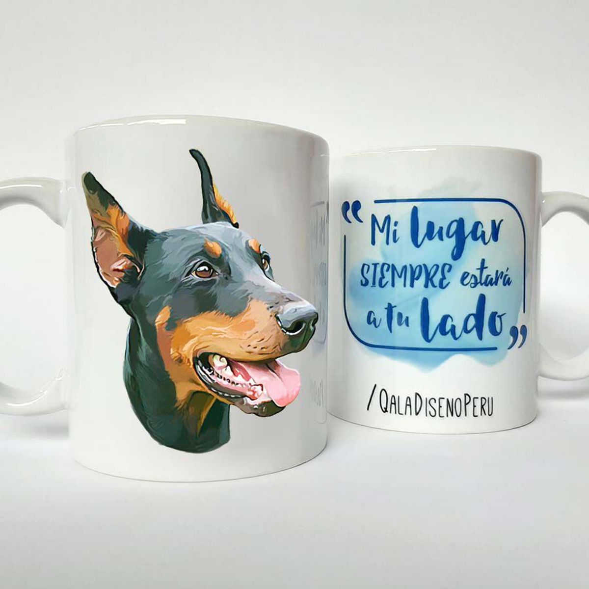 QALA DISEÑO - Taza 11 oz. Qala Diseño - Perro Doberman