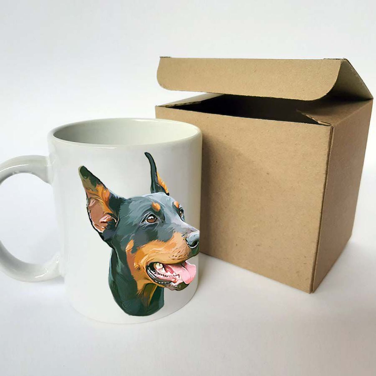 QALA DISEÑO - Taza 11 oz. Qala Diseño - Perro Doberman