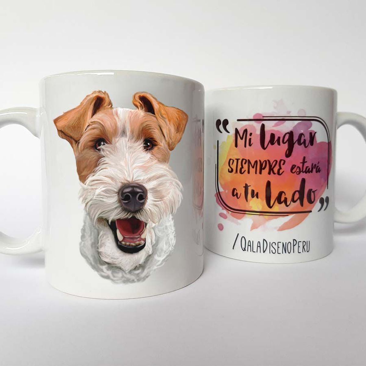 QALA DISEÑO - Taza 11 oz. Qala Diseño - Perro Fox Terrier