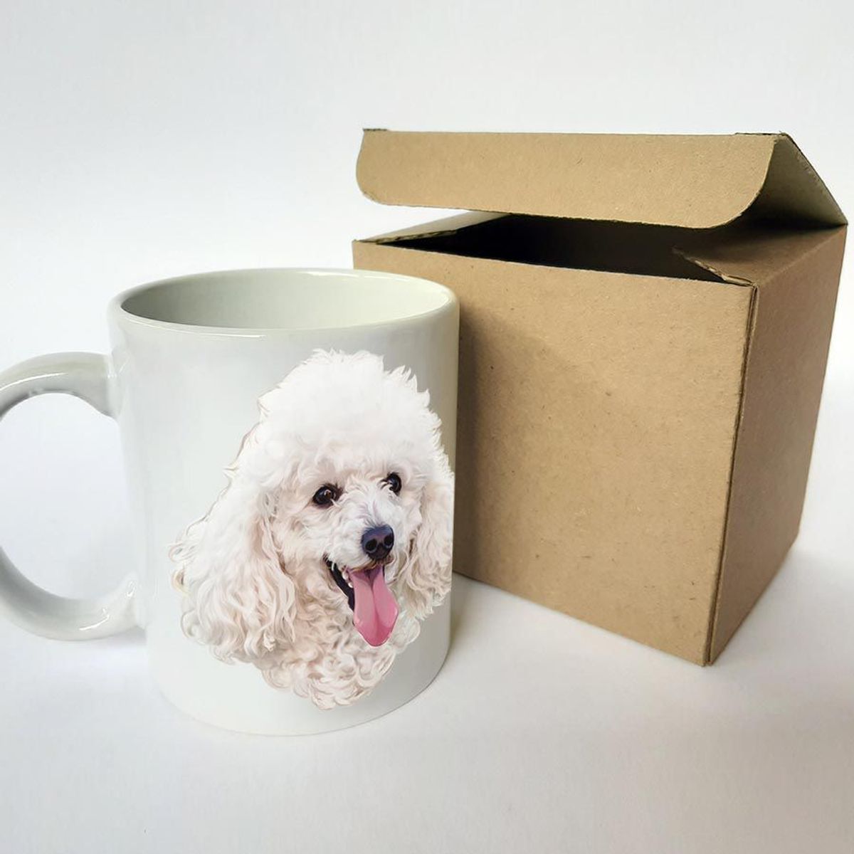 QALA DISEÑO - Taza 11 oz. Qala Diseño - Perro Poodle Blanco