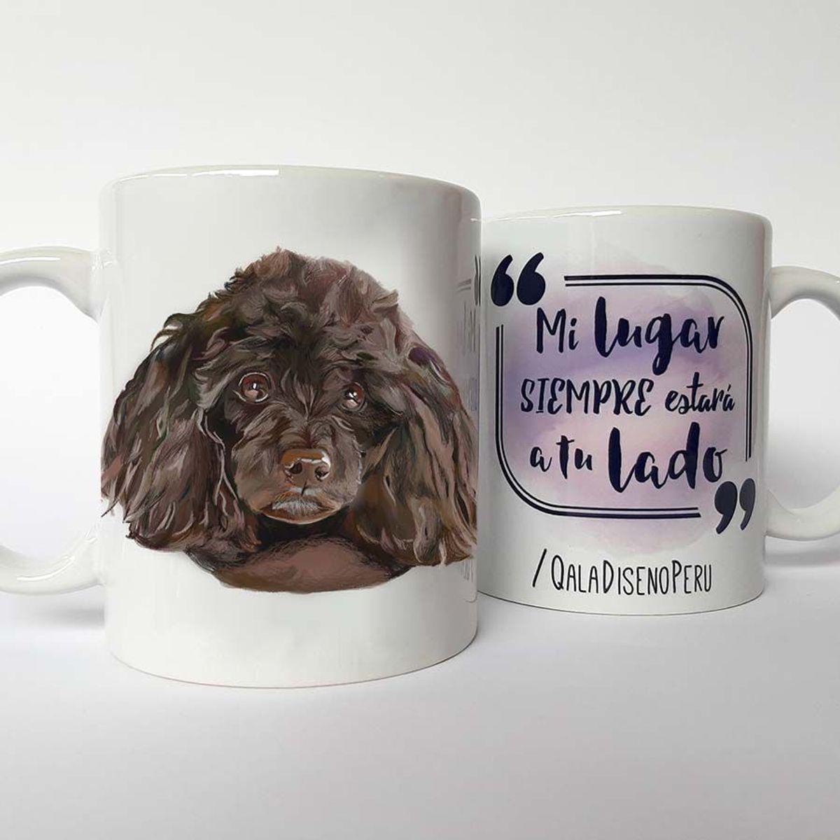 QALA DISEÑO - Taza 11 oz. Qala Diseño - Perro Poodle Negro