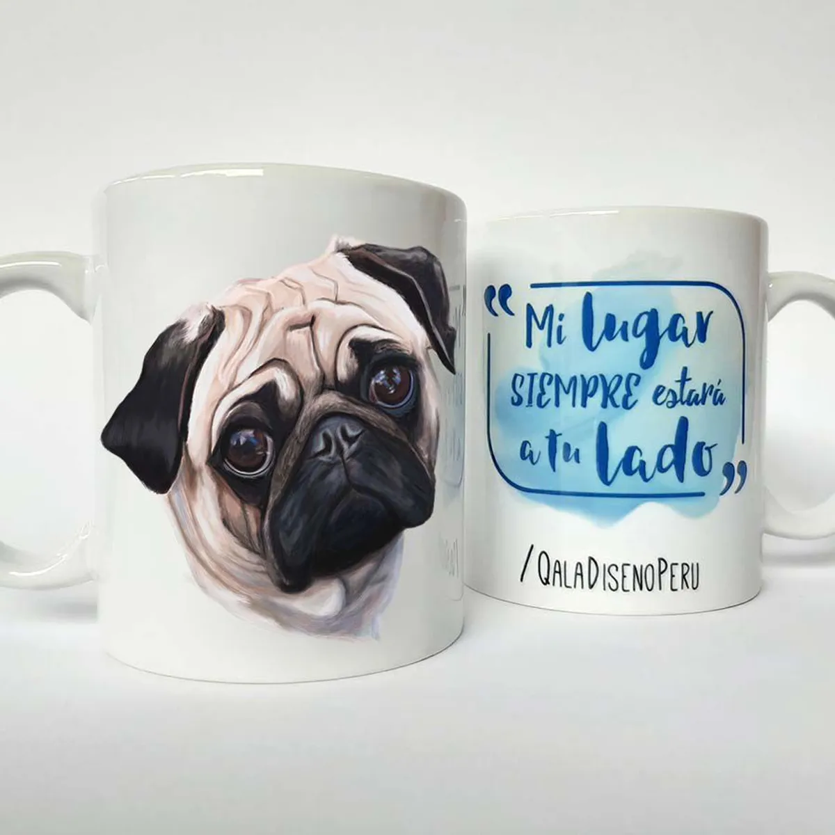 QALA DISEÑO - Taza 11 oz. Qala Diseño - Perro Pug