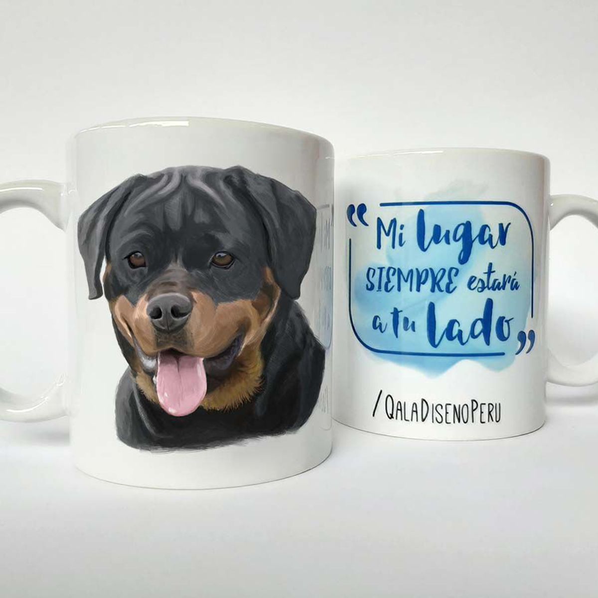 QALA DISEÑO - Taza 11 oz. Qala Diseño - Perro Rottweiler