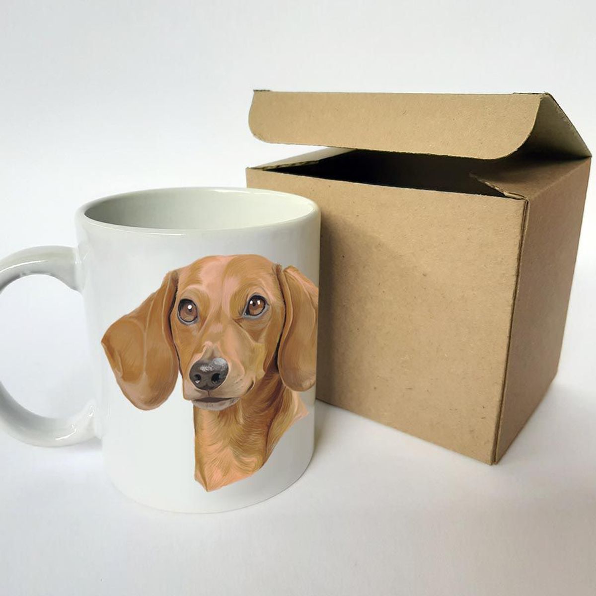 QALA DISEÑO - Taza 11 oz. Qala Diseño - Perro Salchicha Marrón - Dachshund