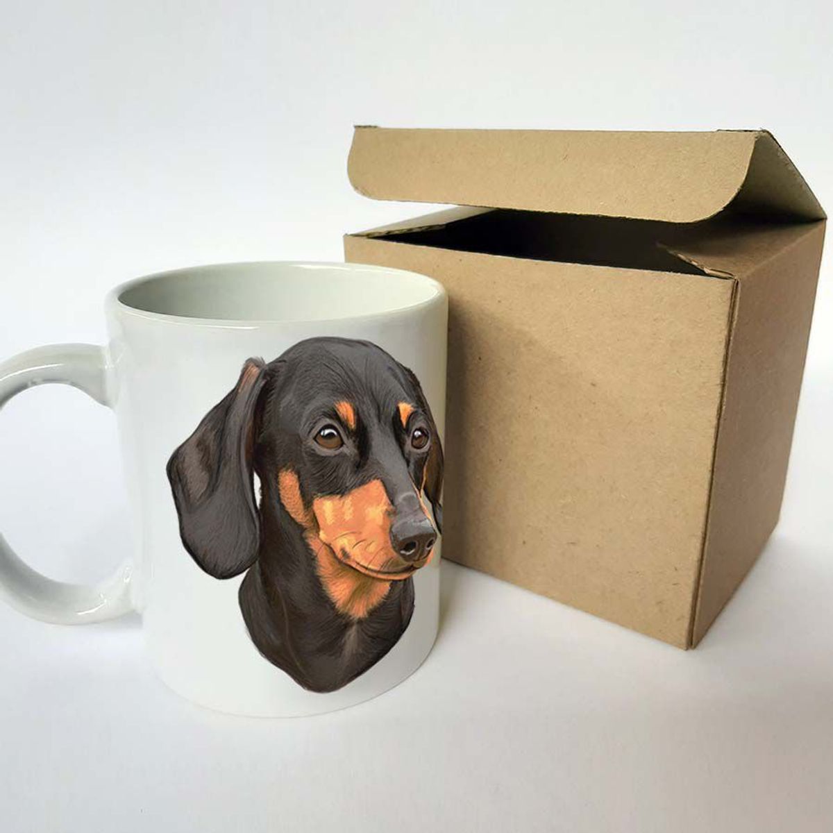 QALA DISEÑO - Taza 11 oz. Qala Diseño - Perro Salchicha Negro - Dachshund