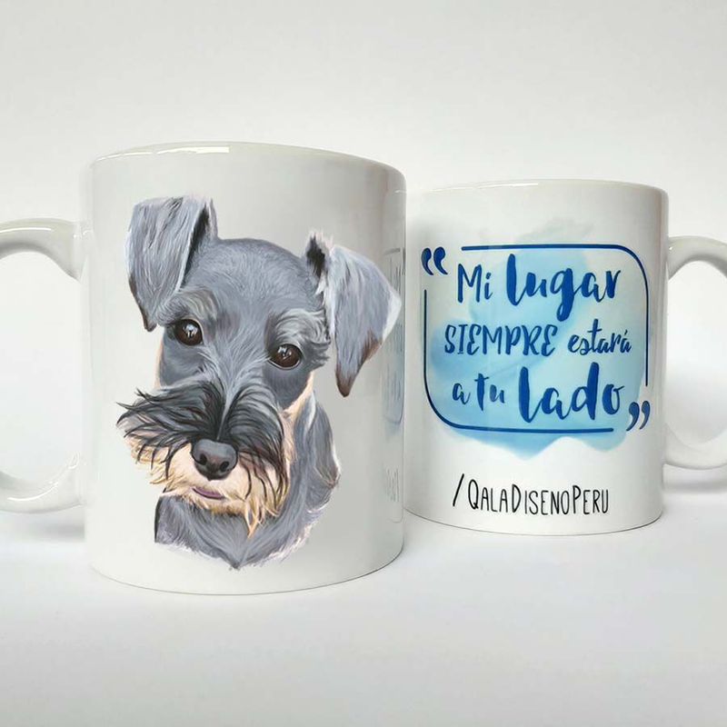 QALA DISEÑO - Taza 11 oz. Qala Diseño - Perro Schnauzer