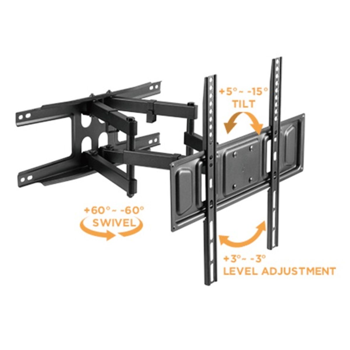 D' KAZA - RACK MOVIBLE PARA TV DE 37 - 80  BRAZO REFORZADO  SOPORTE PARA TV