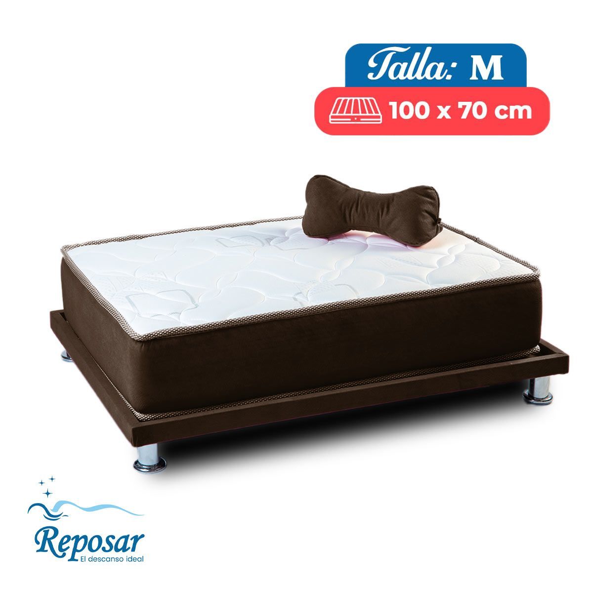 REPOSAR EL DESCANSO IDEAL - Cama para Perro PREMIUM combo dúo talla M