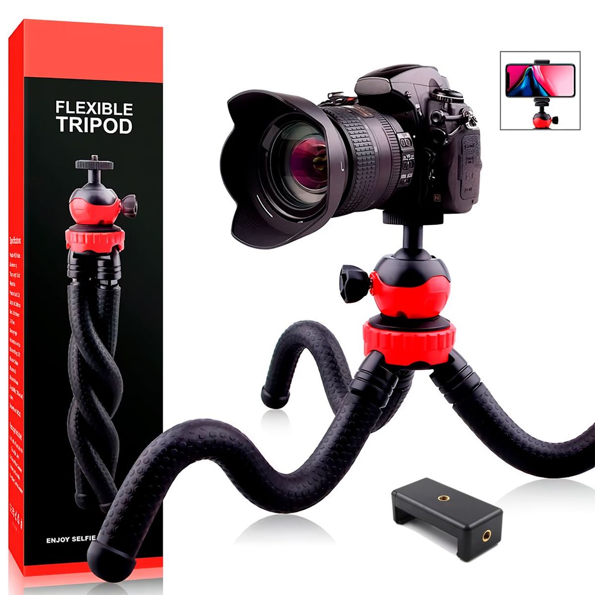 GENERICO - Trípode Multifuncional Octopus Cámaras Celulares