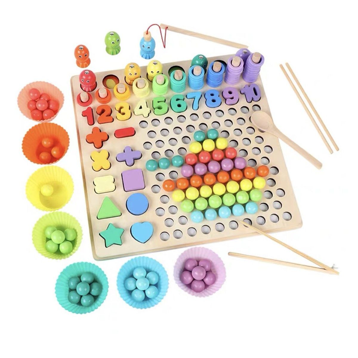 GENERICO - Juego Didáctico Pesca Logarítmica con Cuentas