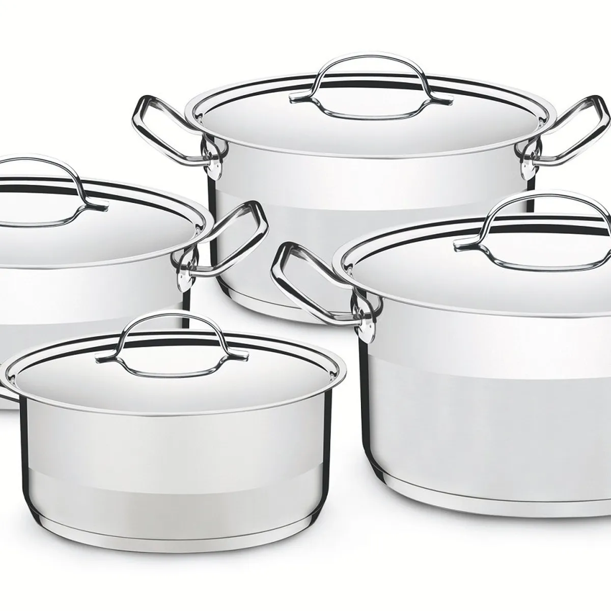 TRAMONTINA - Juego de Ollas Professional 8 Piezas Acero Inoxidable Tramontina