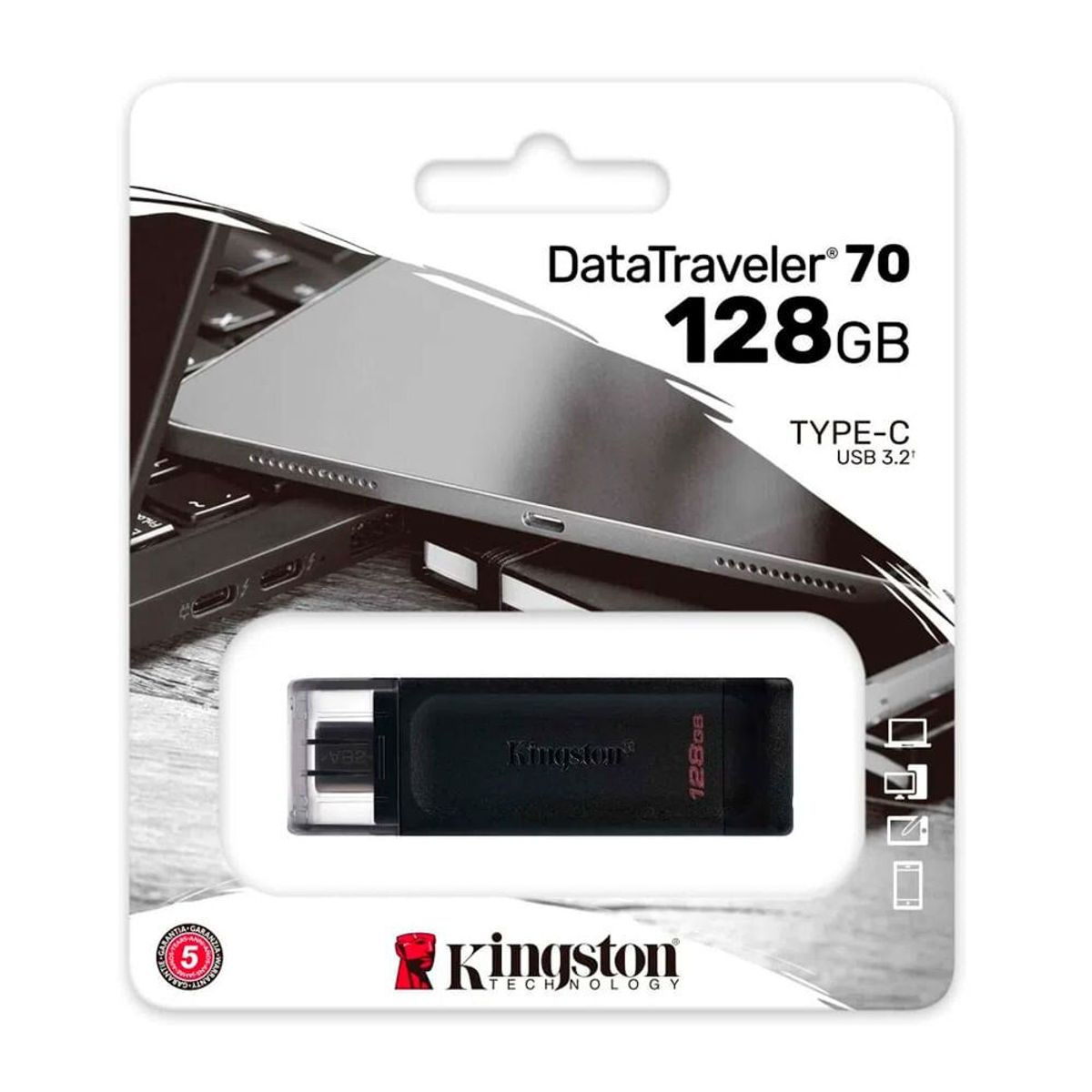 KINGSTON - MEMORIA USB TIPO C KINGSTON 128GB