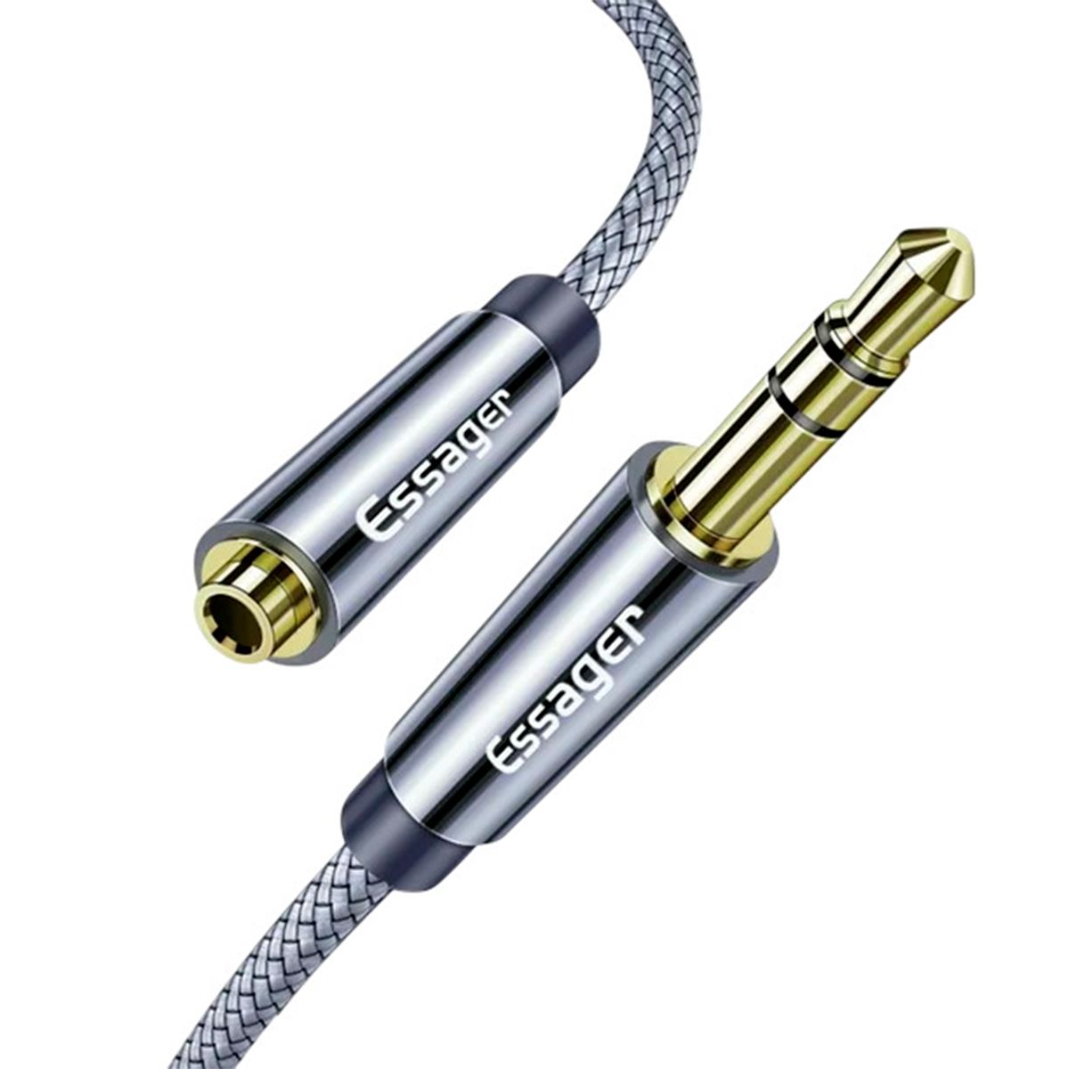 ESSAGER - Cable Adaptador 35mm Audio y Micro Extensión 2m Trrs A Trrs