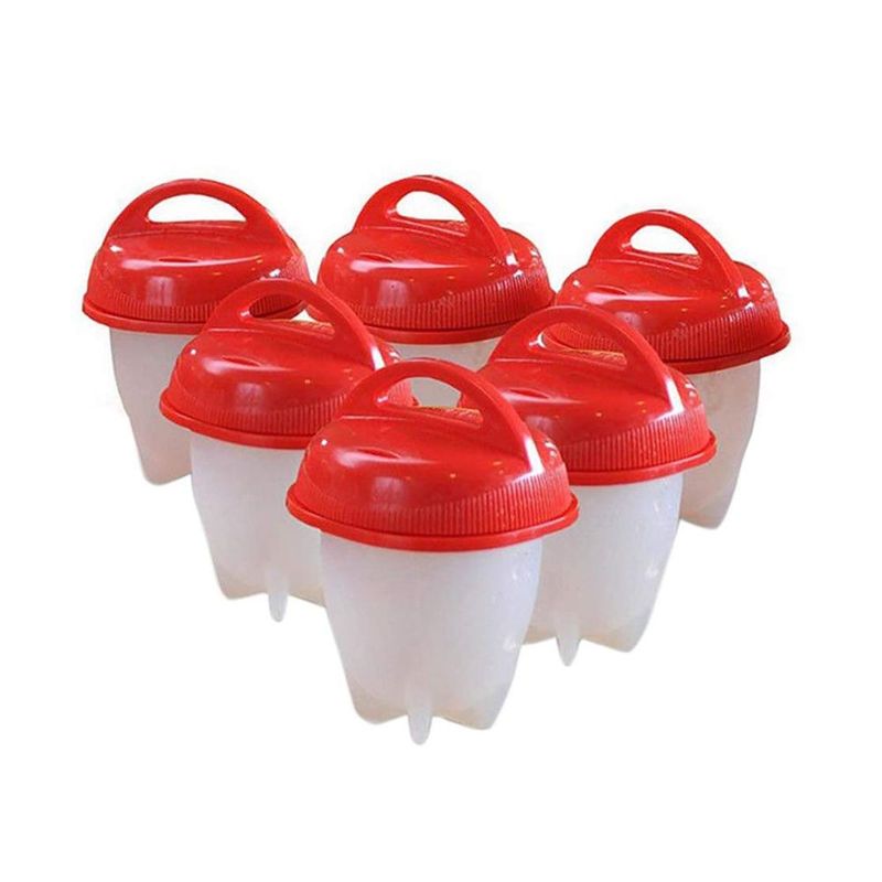 S/M - Pack de 6 Moldes de Silicona para Hervir Huevo