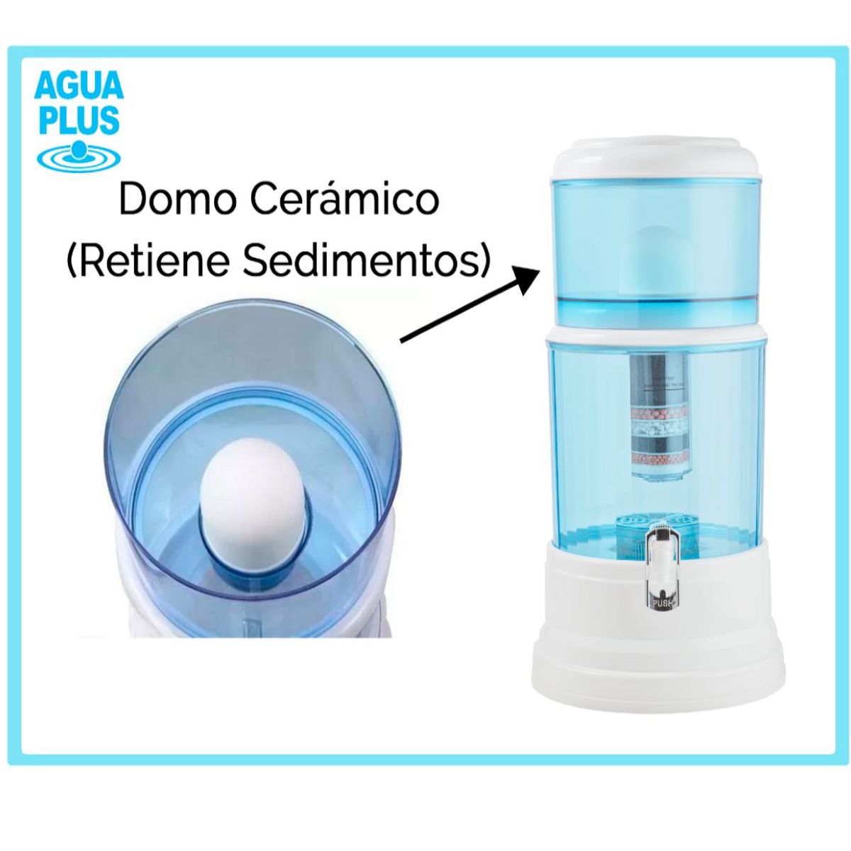 AGUA PLUS - PURIFICADOR DE AGUA SABOR LIGHT  + 1 BOTELLA  MARRON