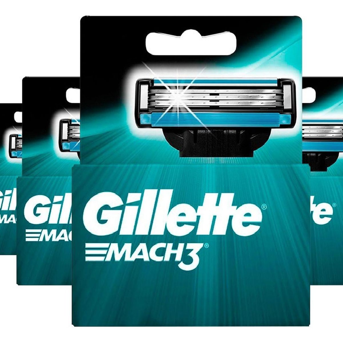 GILLETTE - Gillette Mach3 Cartuchos para Afeitar 2 unidades PackX4