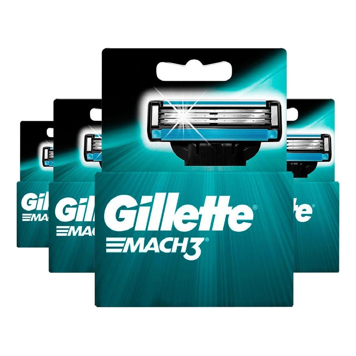 GILLETTE - Gillette Mach3 Cartuchos para Afeitar 2 unidades PackX4