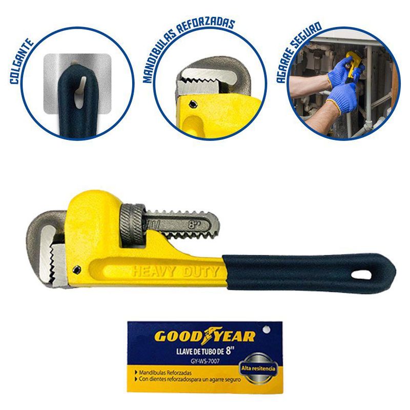 GOODYEAR - Llave de tubo stilson goodyear  8"