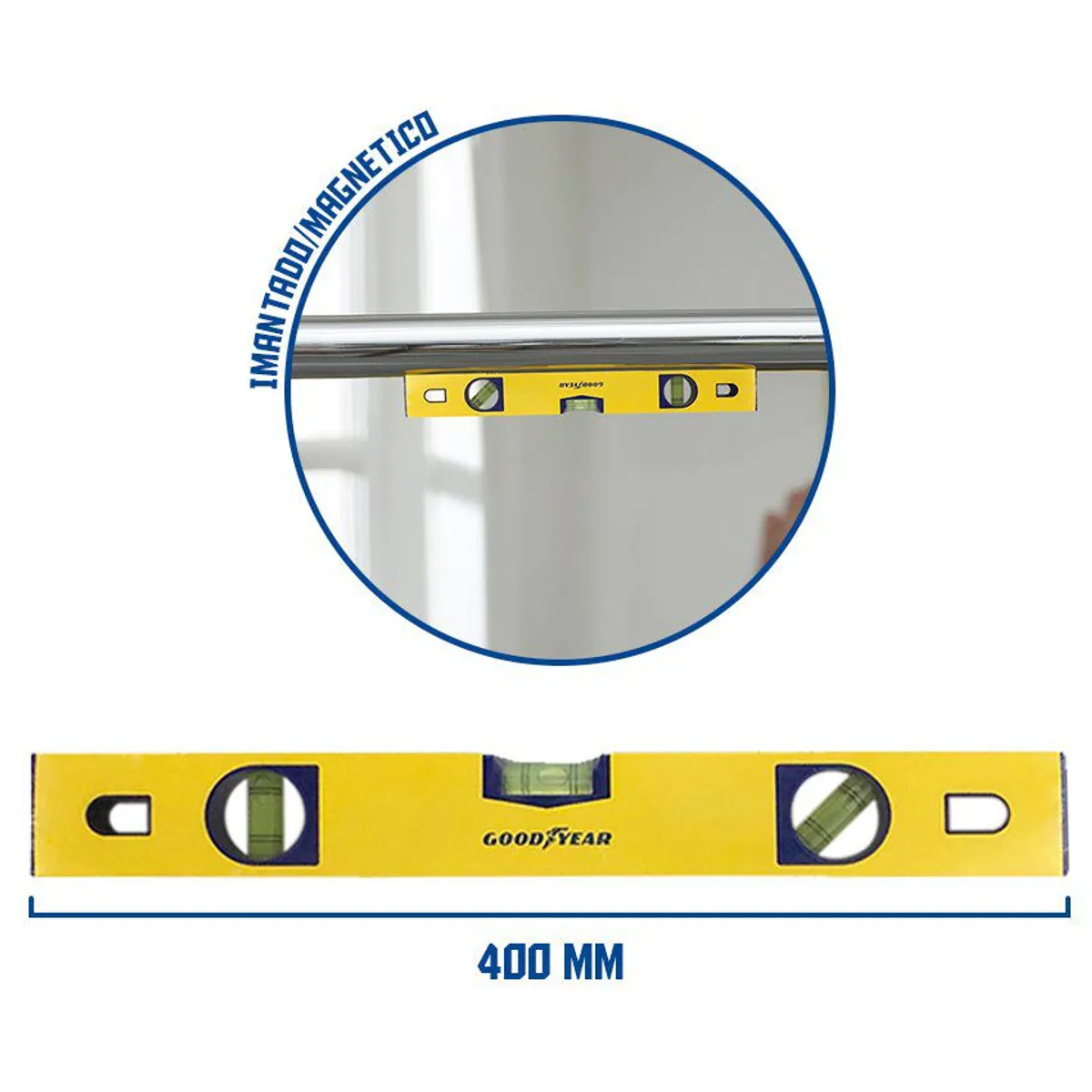 GOODYEAR - Nivel magnetico imantado goodyear 400 mm crv