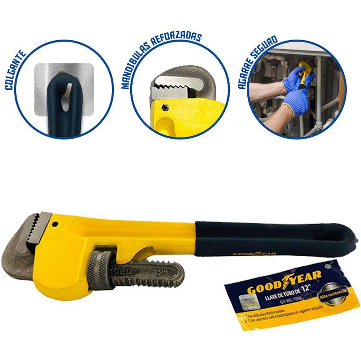 GOODYEAR - Llave de tubo stilson goodyear  12"