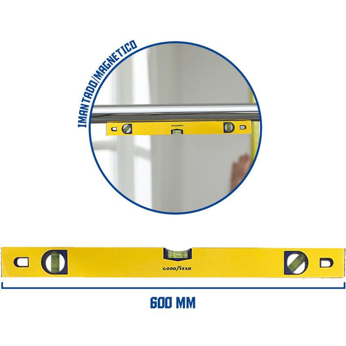 GOODYEAR - Nivel magnetico imantado goodyear 600 mm crv