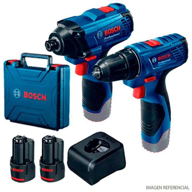 BOSCH - Taladro percutor gsb 120 + impacto gdr 120 bosch 12v