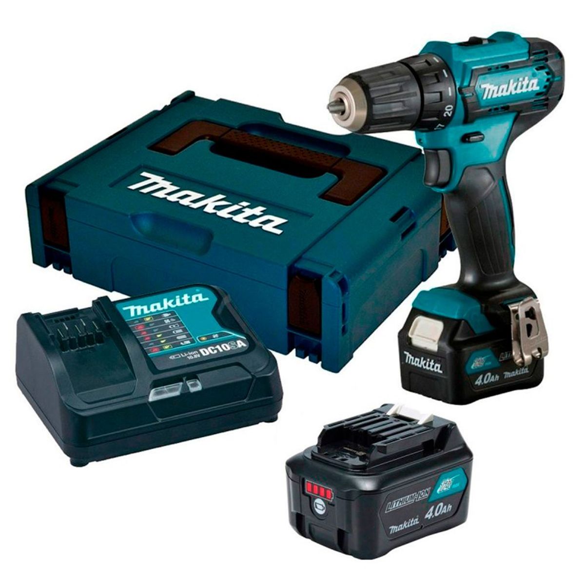 MAKITA - Makita Taladro Atornillador 3/8" 12V BL CXT 2 x 4.0 Ah
