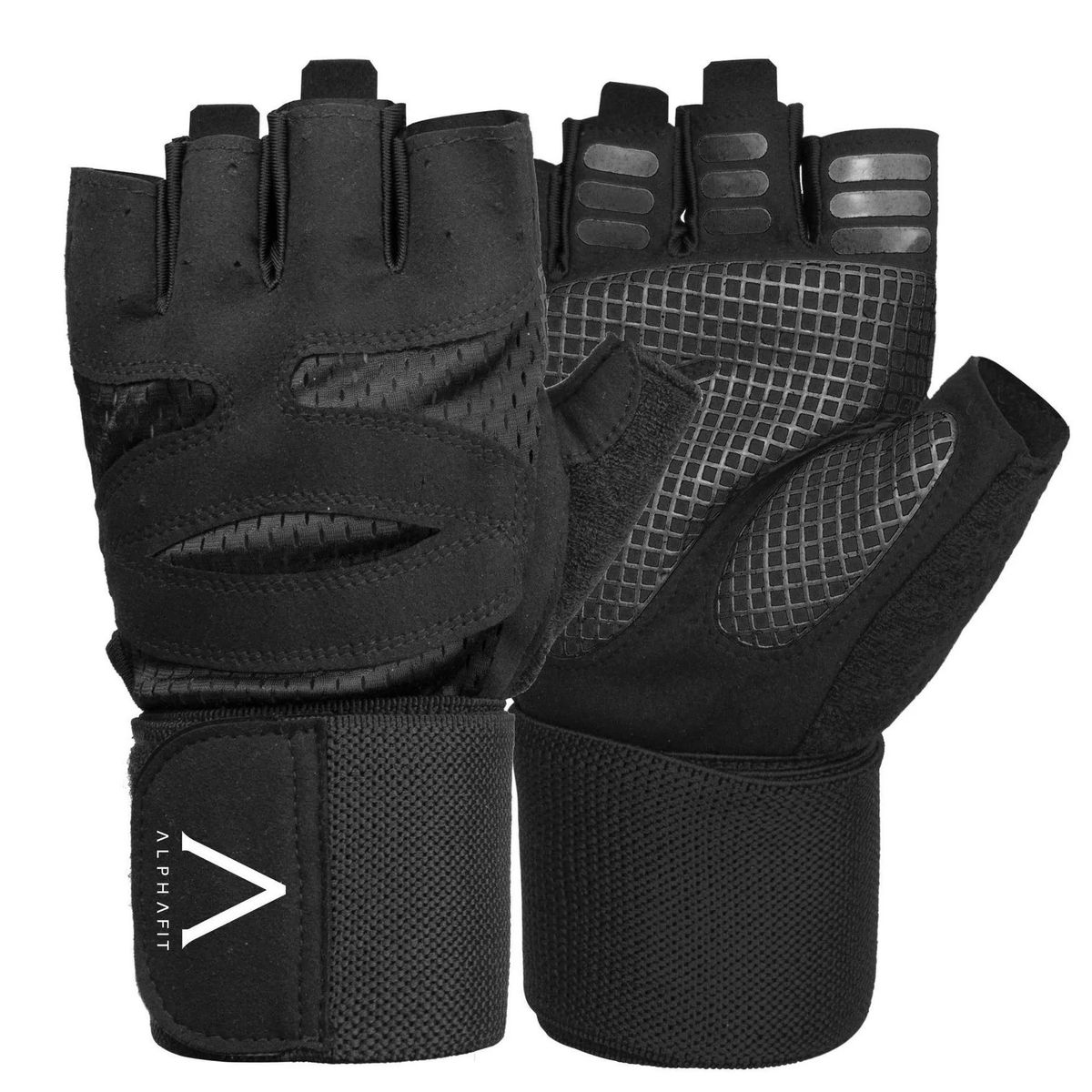 ALPHA FIT - Guantes Deportivos con muñequera - Guantes Gym - gimnasio ciclismo